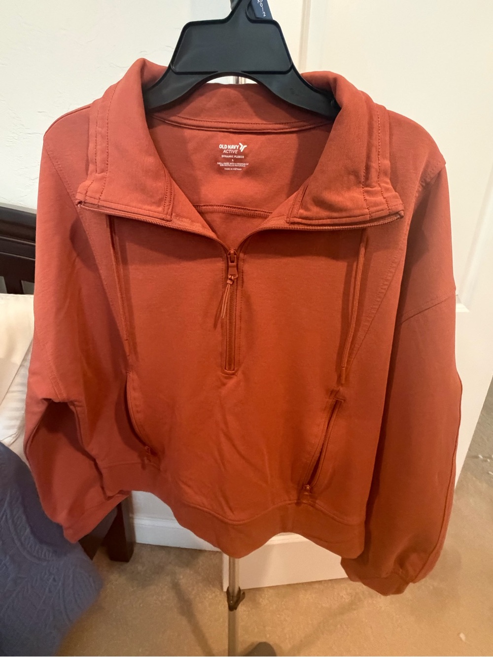 Old Navy Rust Half-Zip Crewneck Pullover